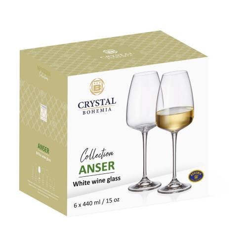 Anser 6-Piece Stem Glass Set - 440 ml