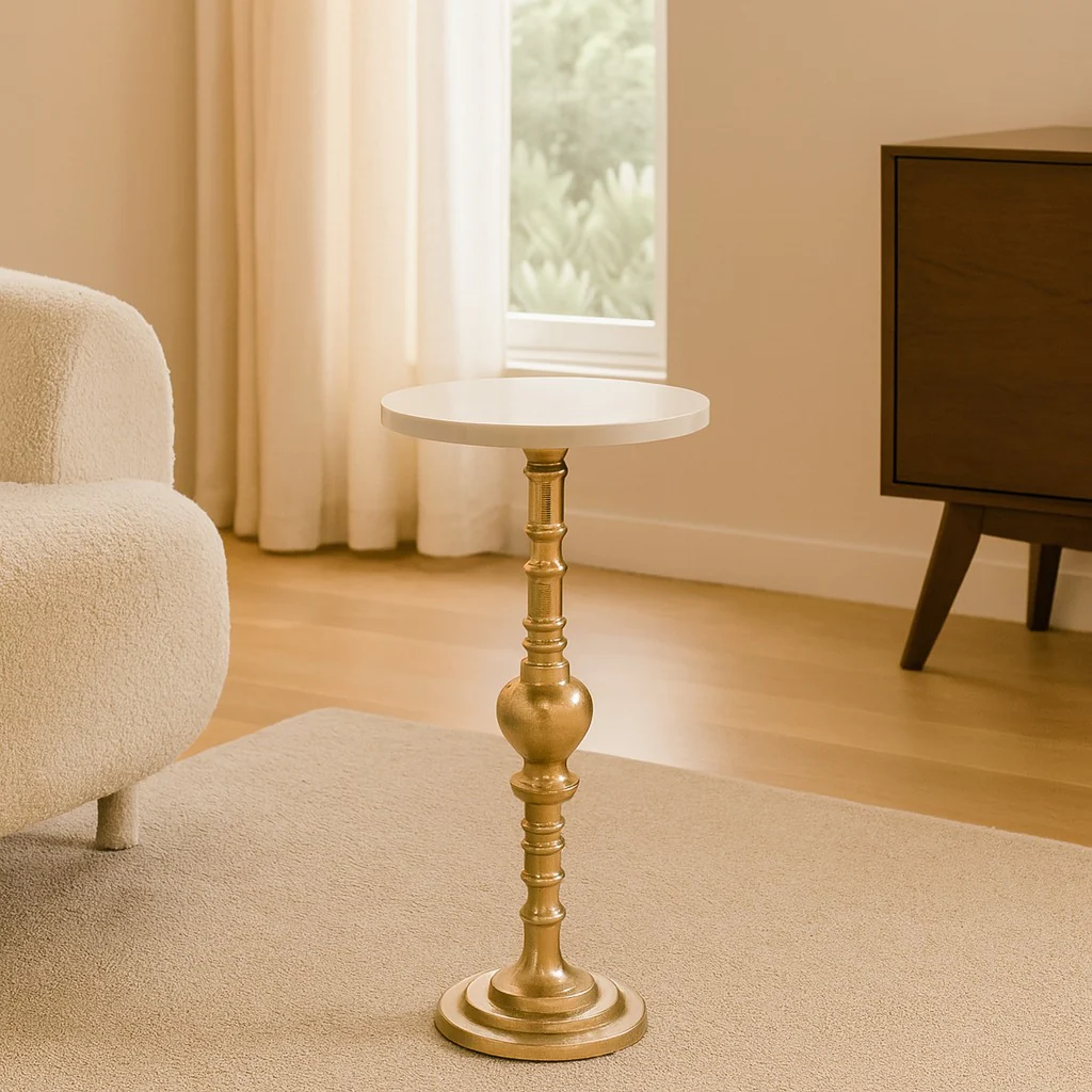 White marble table