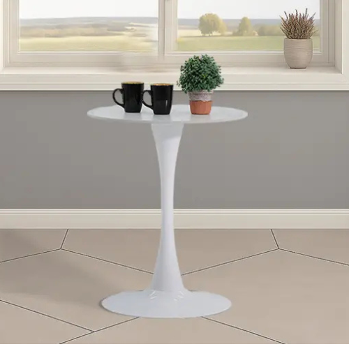 LUNA SINTERED TOP CAFÉ TABLE - WHITE