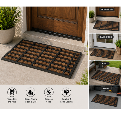 Natural Rod Entrance Mat 40x60cm