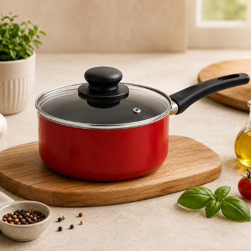 Basix Saucepan W/Lid 18 Cm